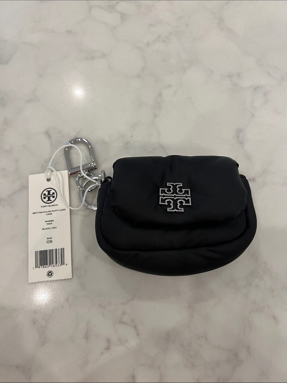 Tory Burch Britten Nylon Puffy Card Case